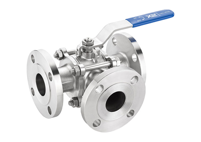 3 Way Flanged End Ball Valve 