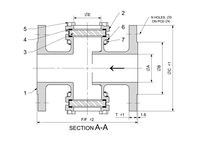 Double Window Sight Flow Indicator